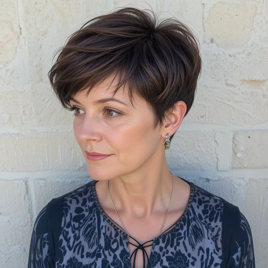 Voluminous Crown Pixie
