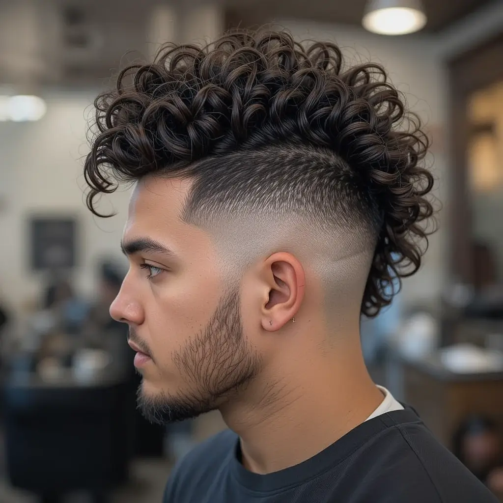 Voluminous Curly Quiff