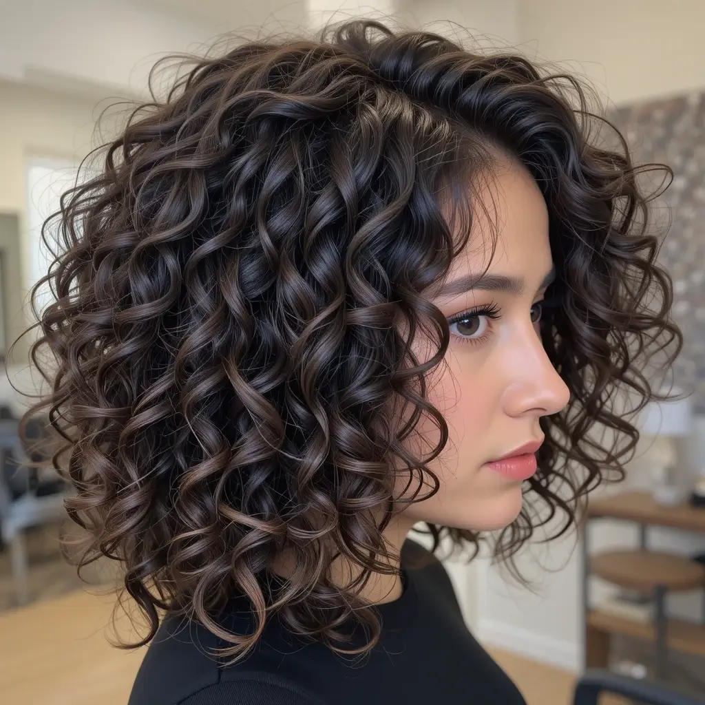 Voluminous Curly Shag