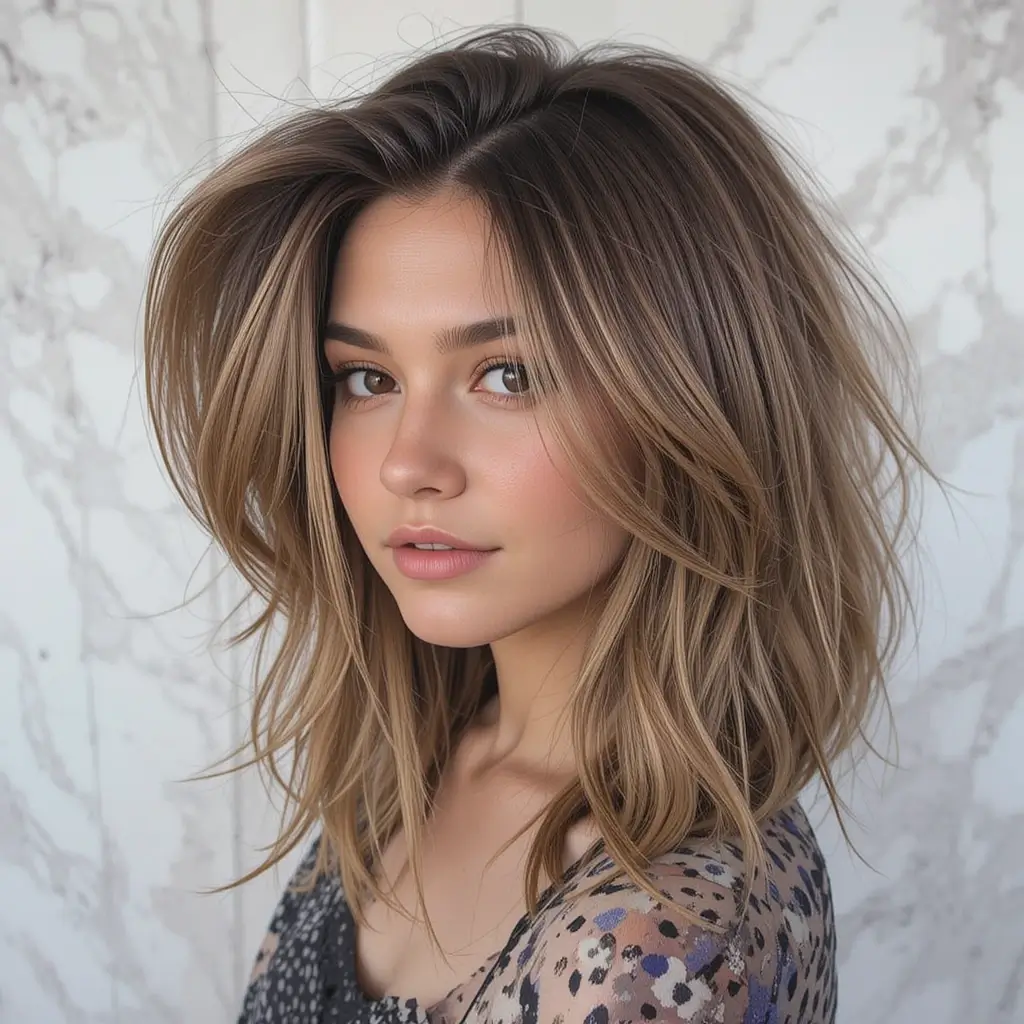 Voluminous Soft Mullet for Thick Hair