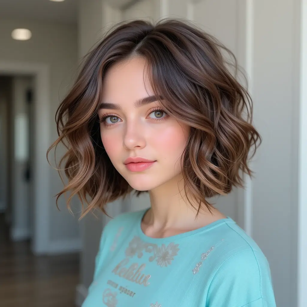 Wavy Cropped Bob