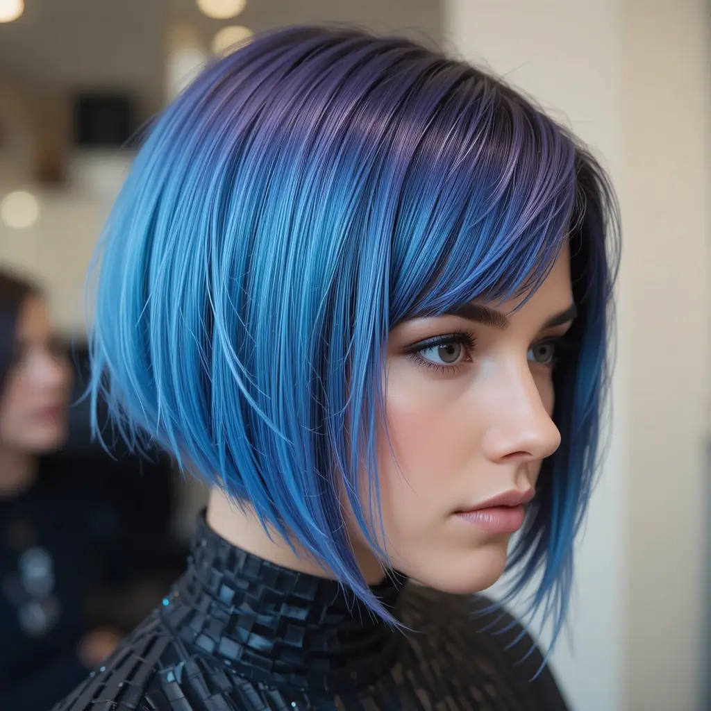 Wet-Look Razor Bob