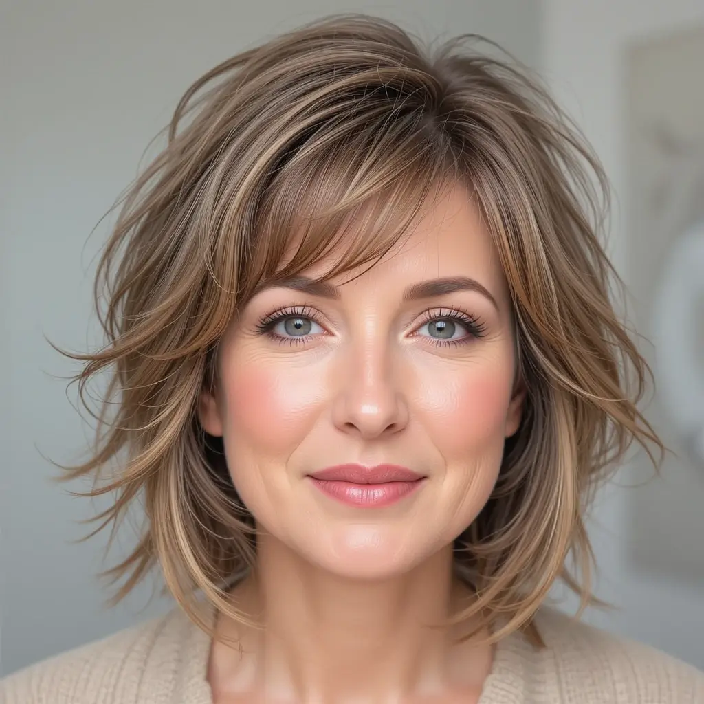 Wispy Bangs and Short Layers