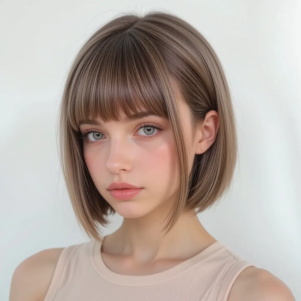 Wolf Cut with Curtain Bangs for Straight Hair