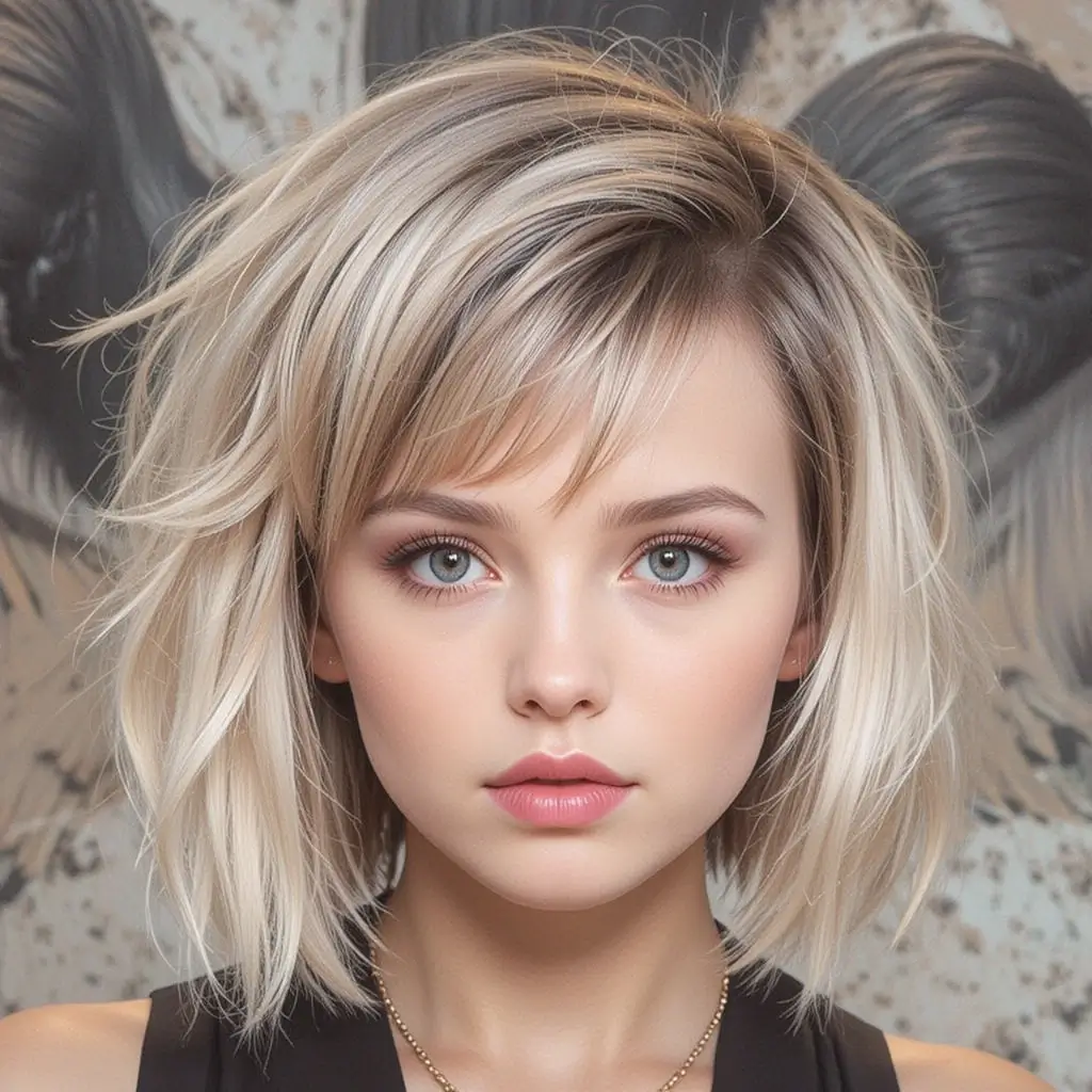 Wolf Cut with Micro Bangs