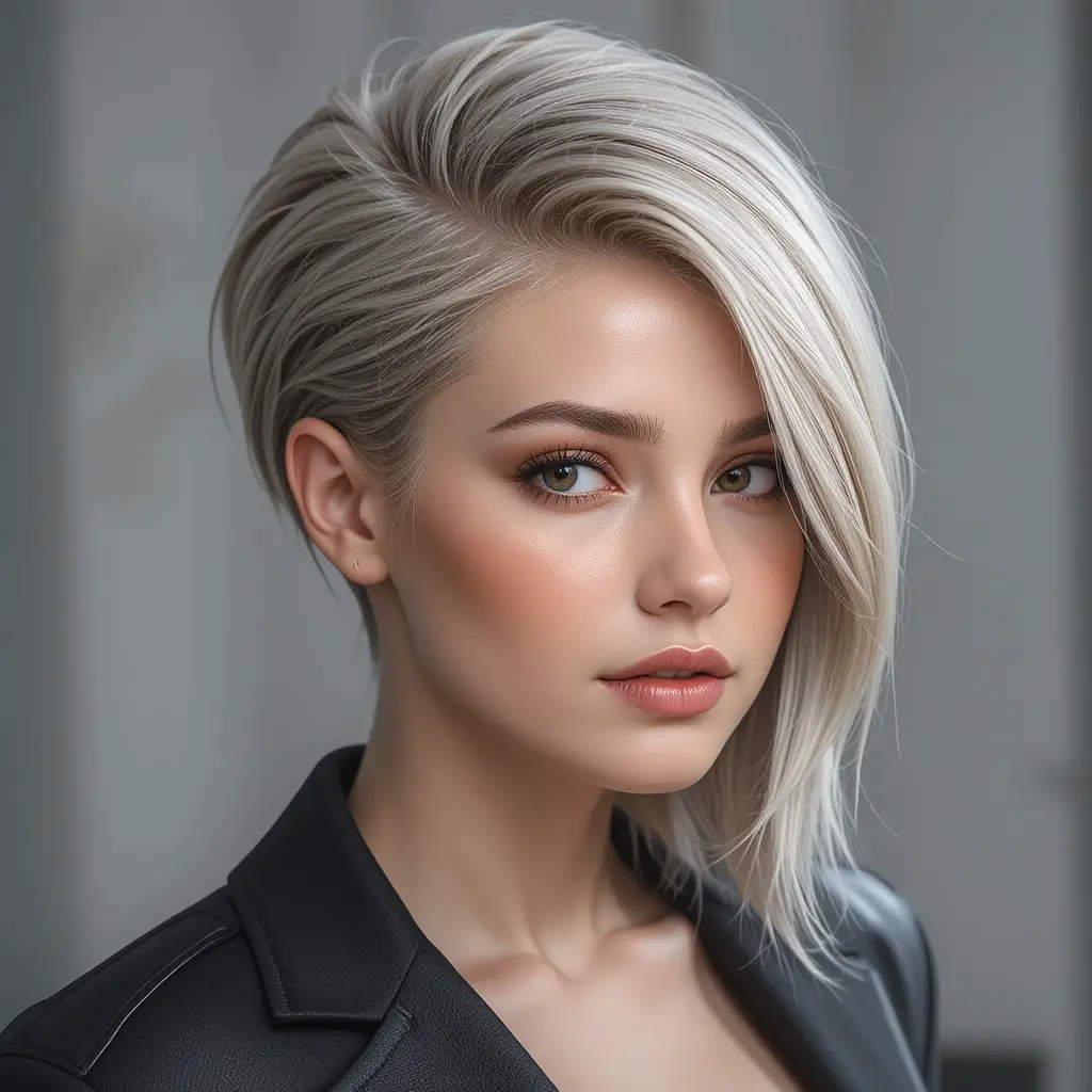 Wolf Cut with Wet Look Styling