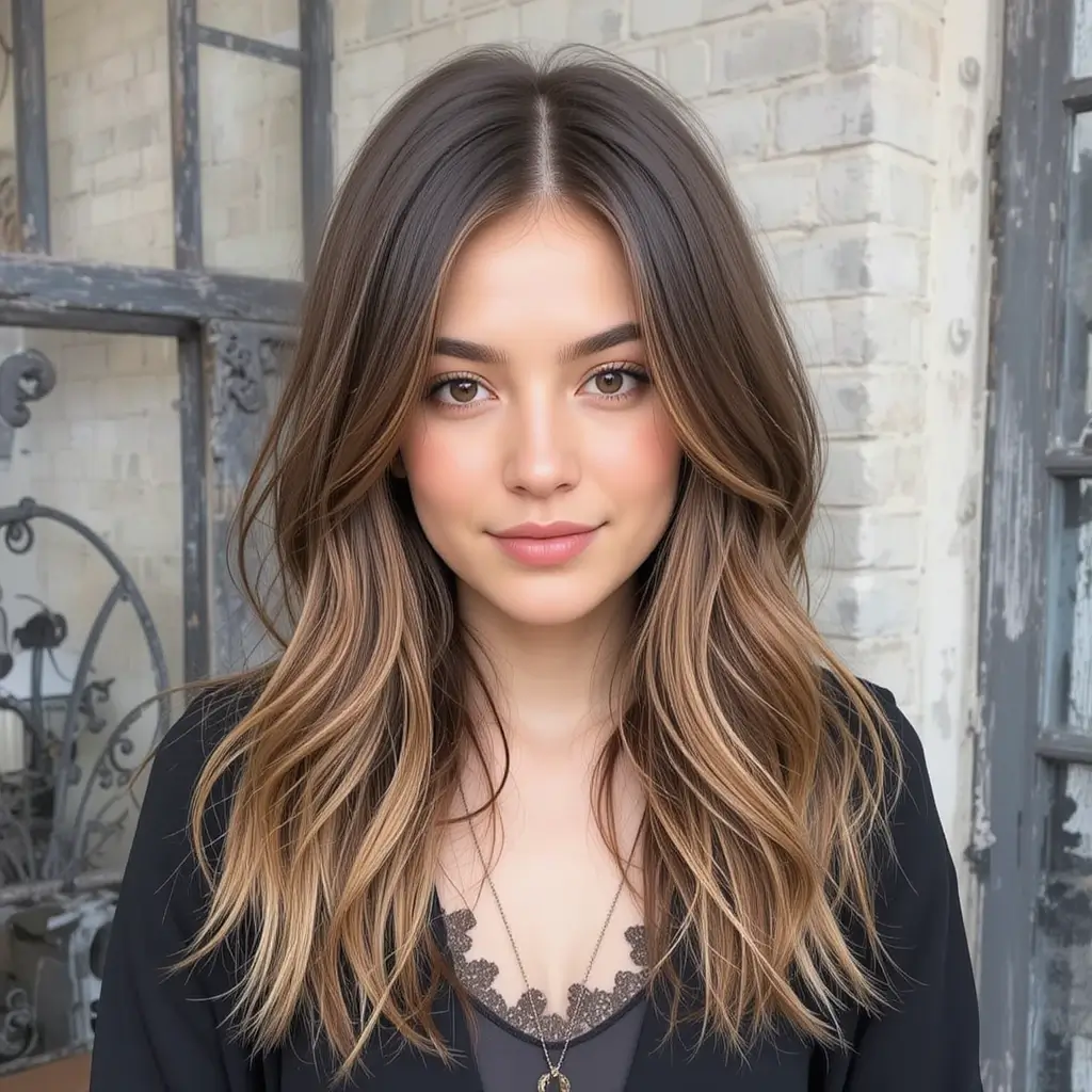 caramel highlights brown hair
