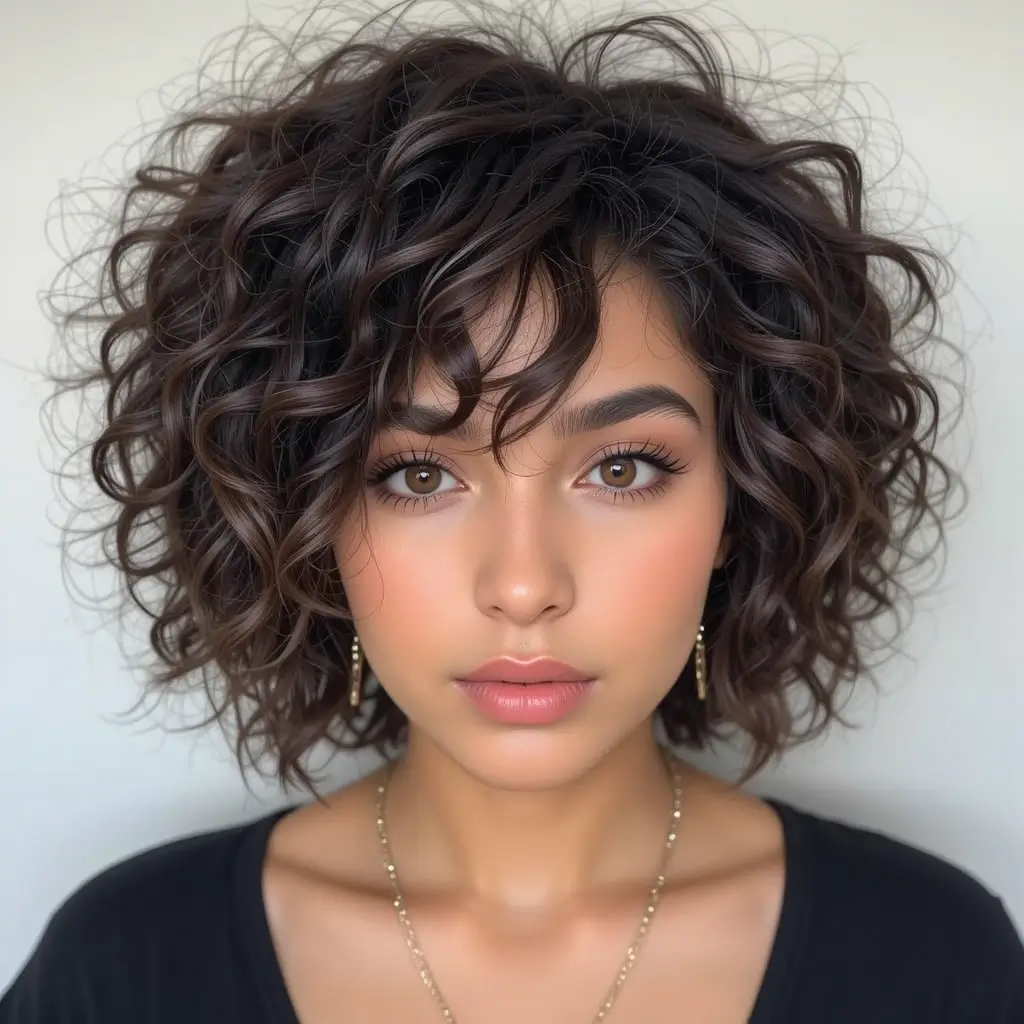 curly wolf cut