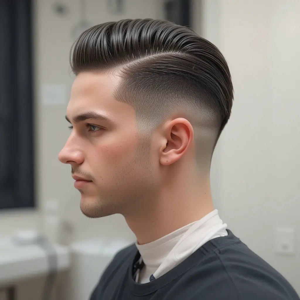 Slicked Back Faded Undercut
