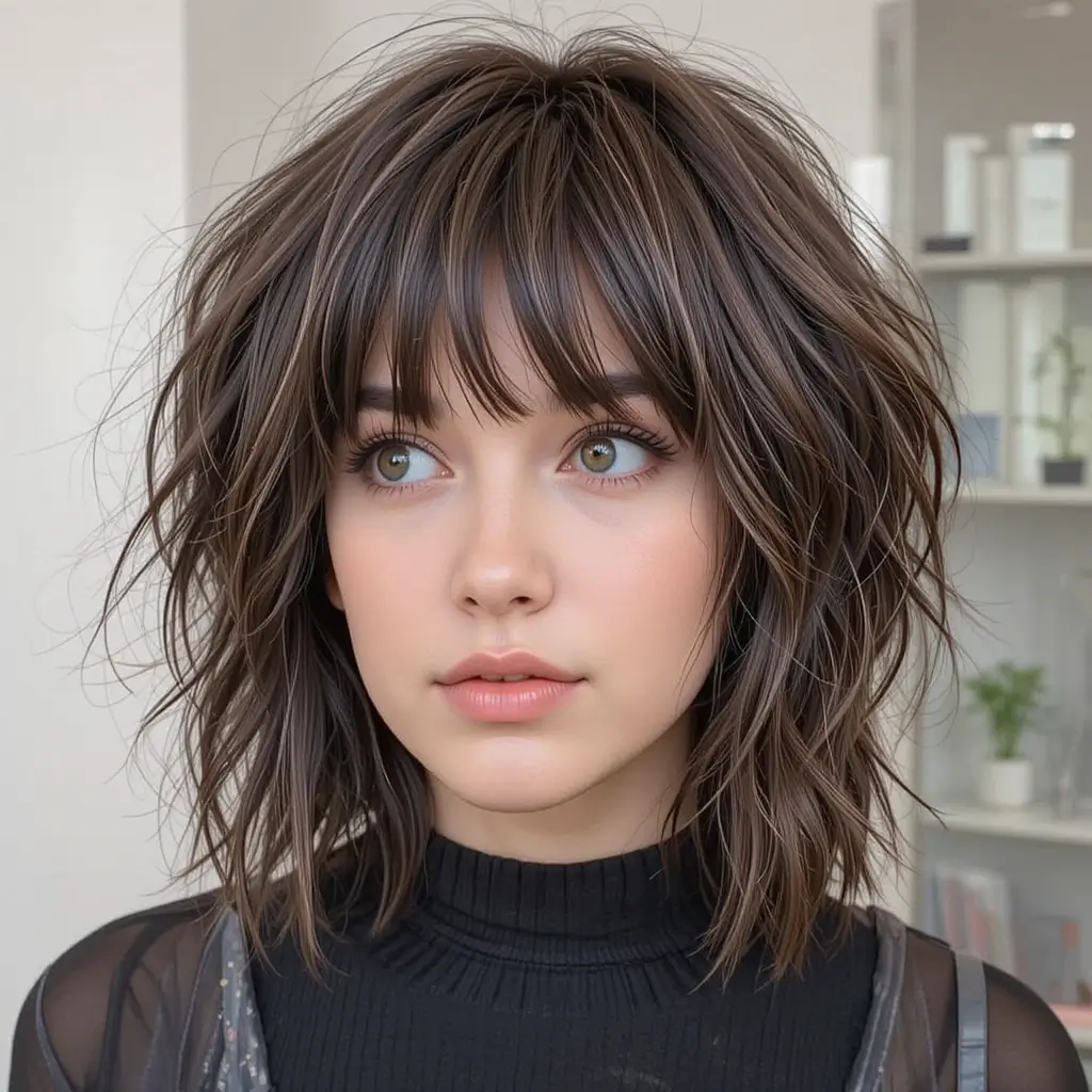 short shaggy hair