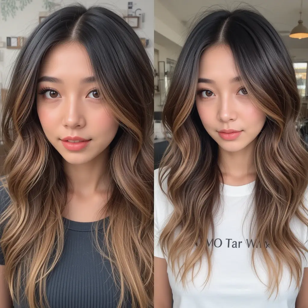 two tone hair color ideas for brunettes