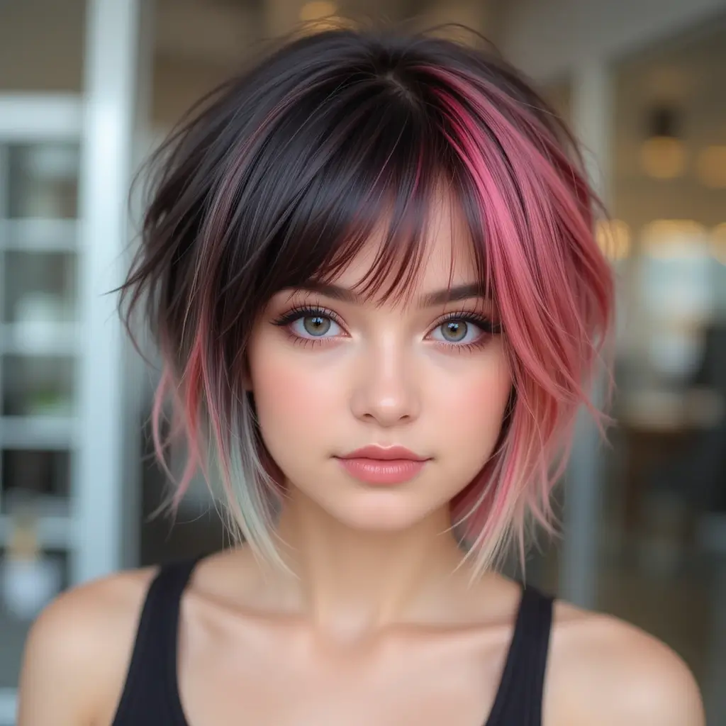 two tone hair color ideas for short hair