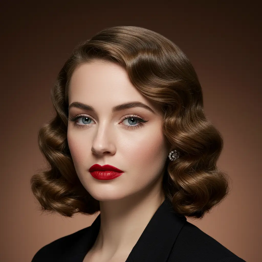 Vintage Tucked Waves