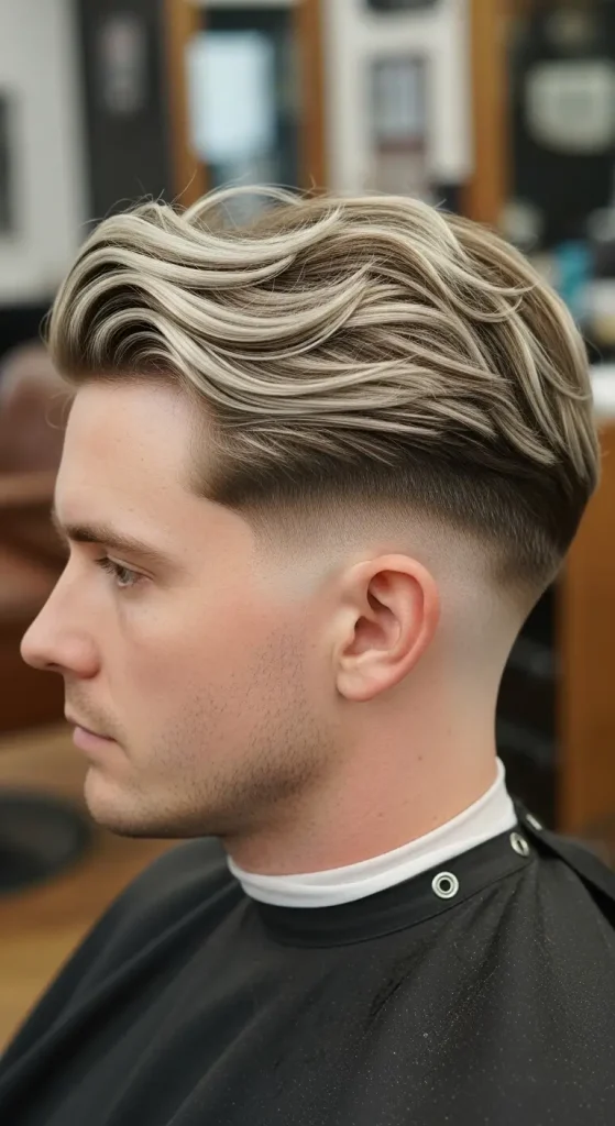 Ash Blonde and Brown Calico Fade