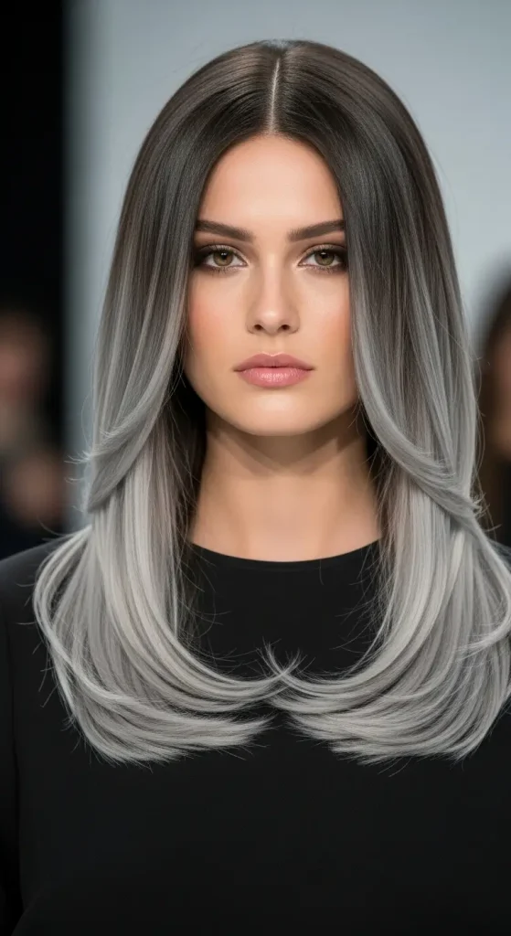  Balayage with Cool-Toned Ends