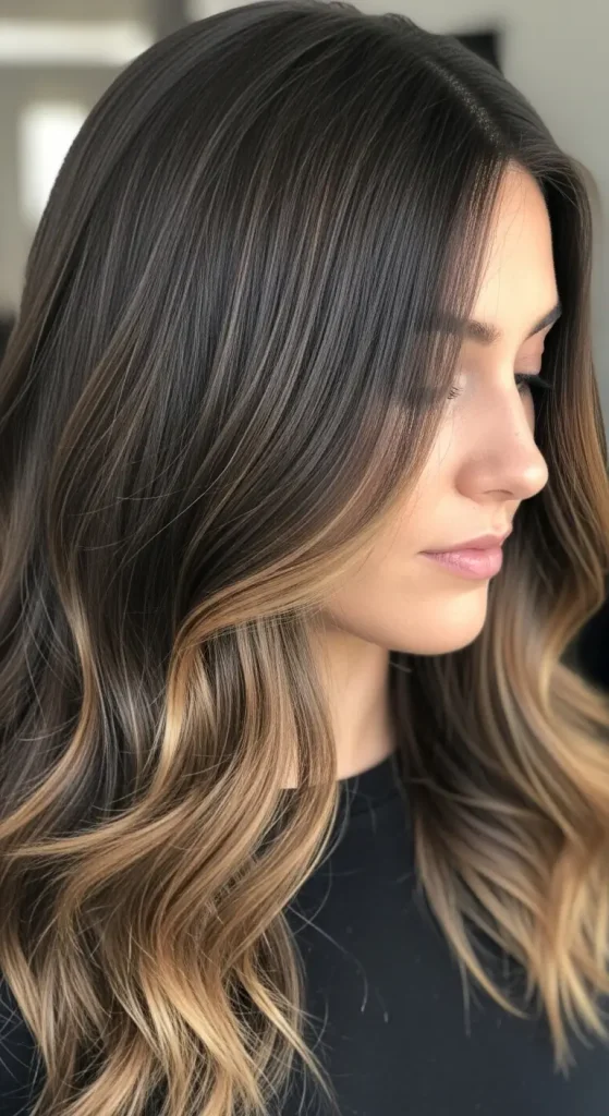 Balayage with Subtle Highlights for Natural Depth