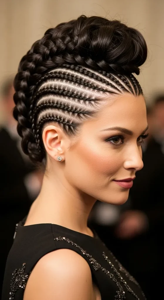 Braided Mohawk Updo