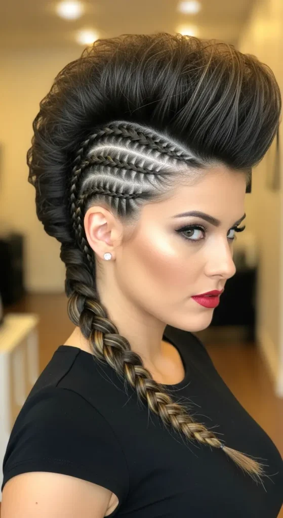 Braided Mohawk Updo