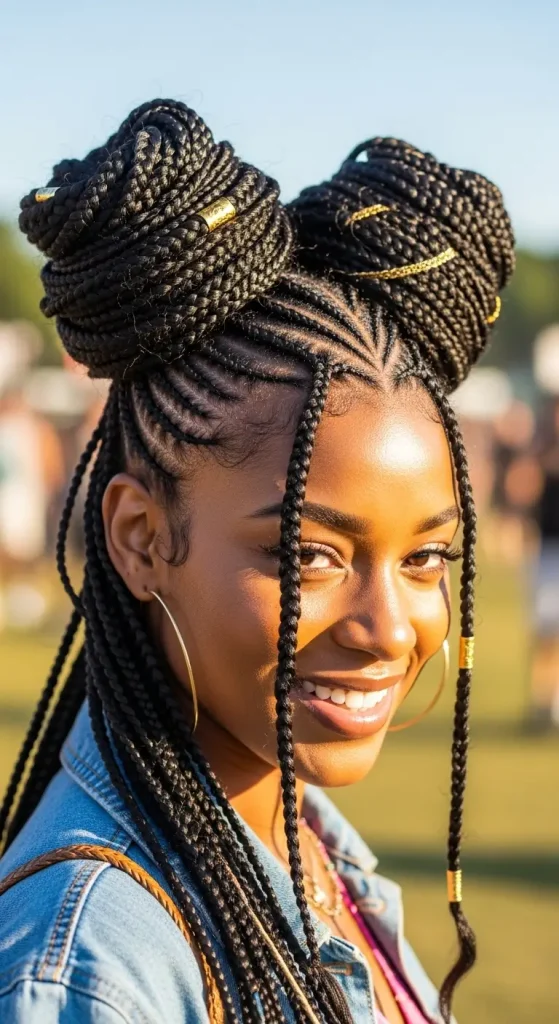 Braided Space Buns