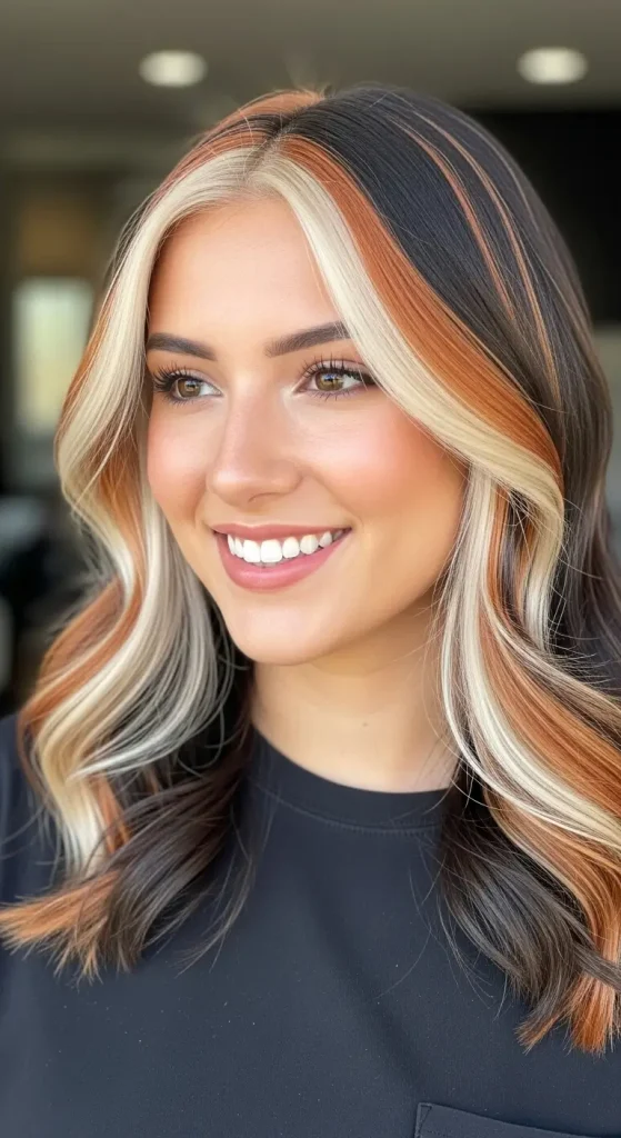 Calico Hair with Face-Framing Highlights