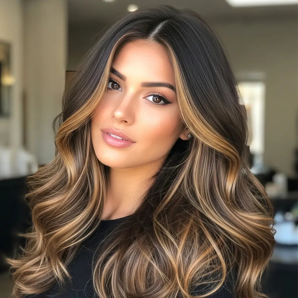 Caramel Money Piece Highlights