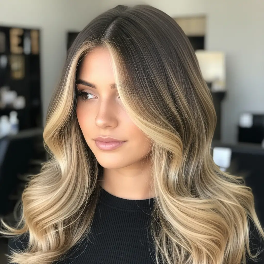 Champagne Blonde Money Piece