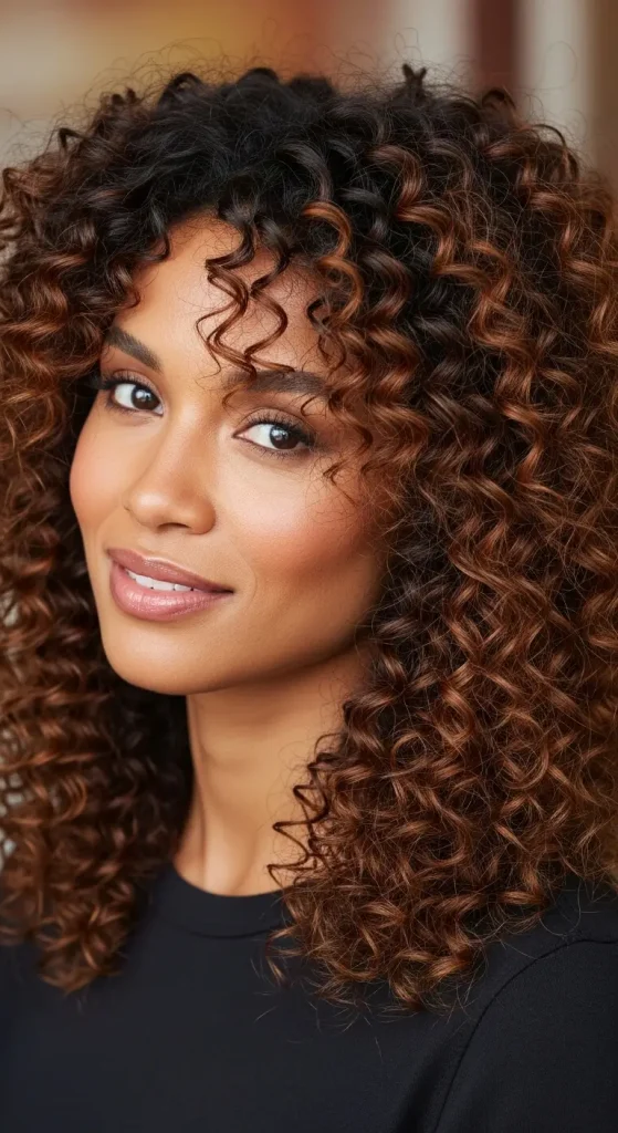 Chestnut Brown Calico Curls