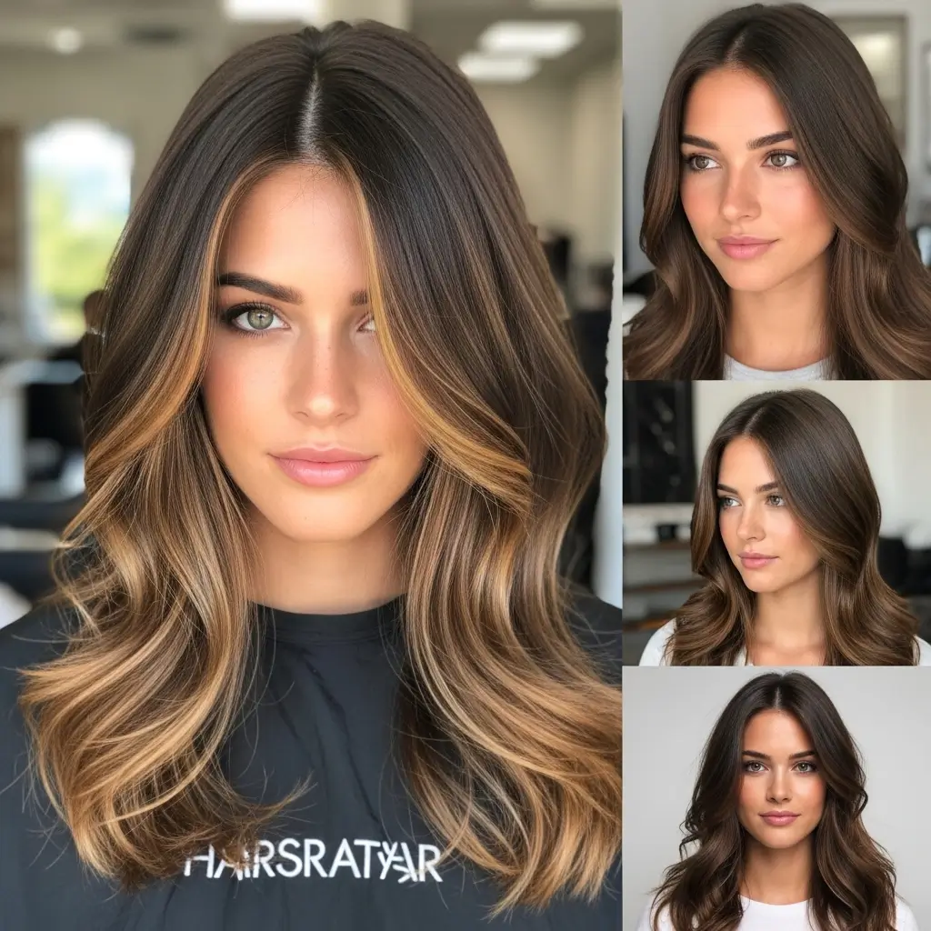 Chocolate Brown Hair with Caramel