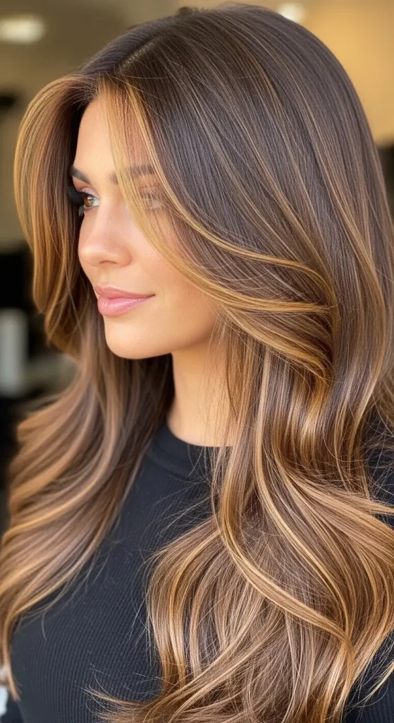 Chocolate Brown with Caramel Highlights
