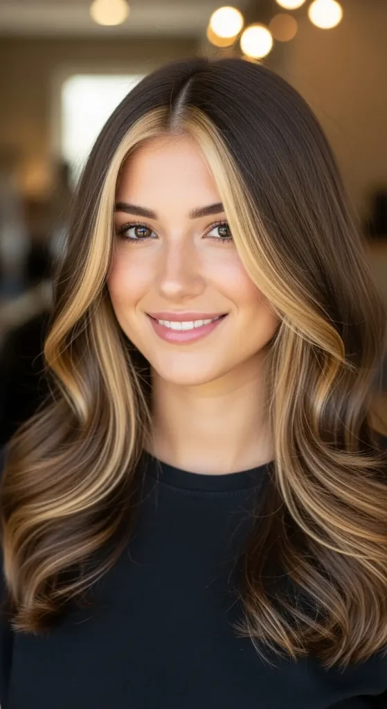  Classic Chocolate Brown with Blonde Money Piece