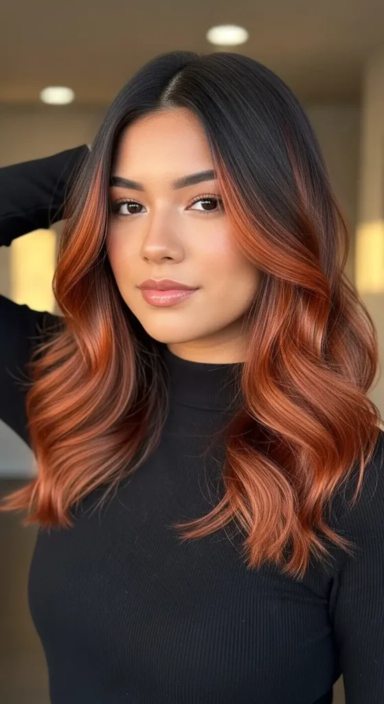Copper Balayage for Warm Radiance