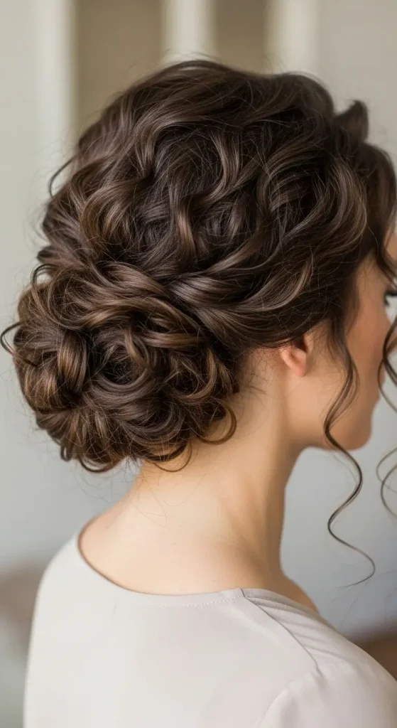 Curly Low Bun