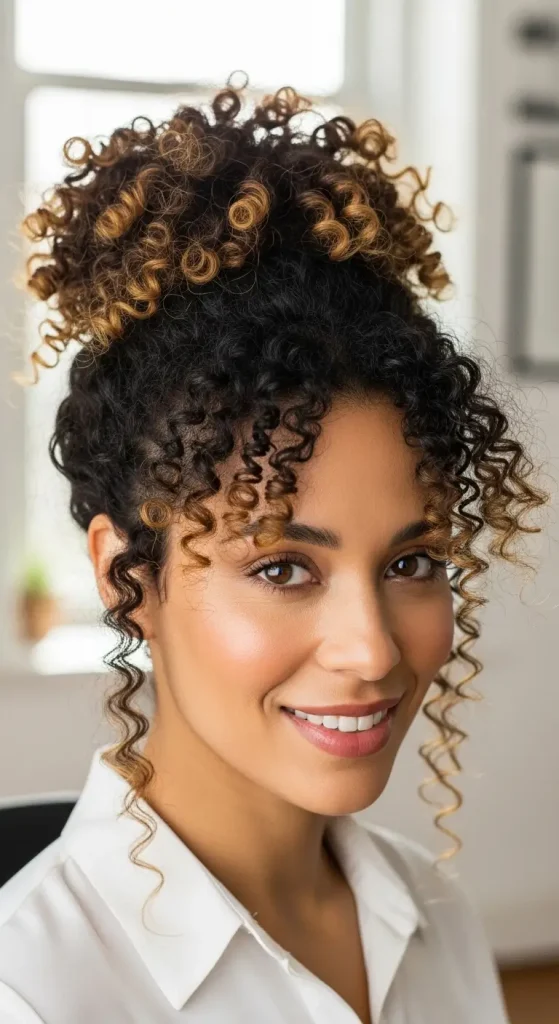 Curly Top Knot