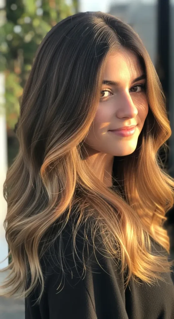 Dark Brown Hair with Dimensional Copper Tones