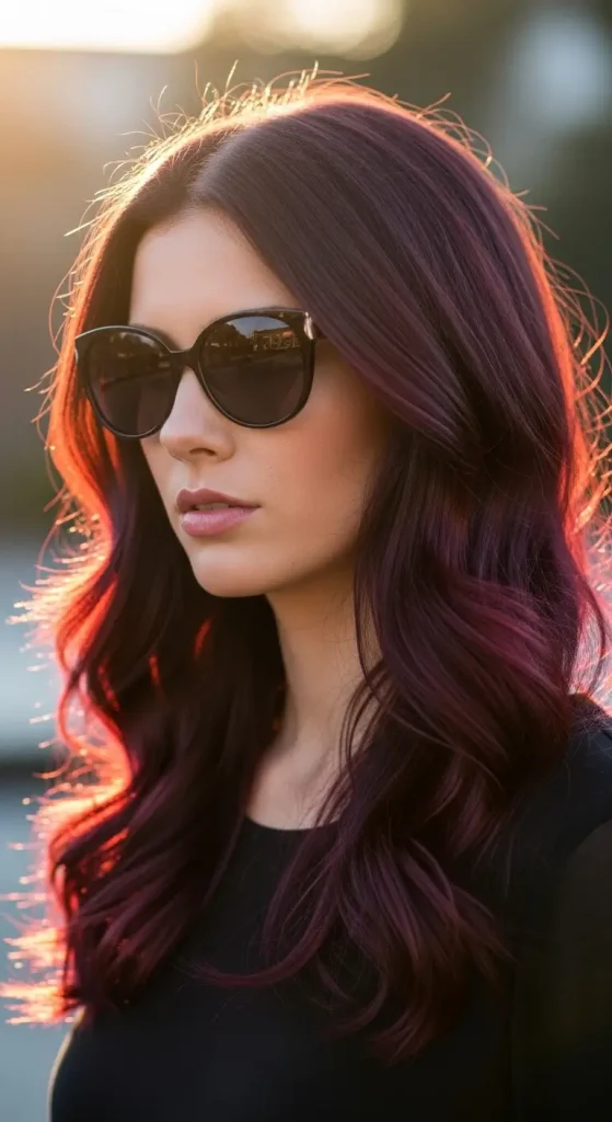 Dark Brown with Burgundy Tint
