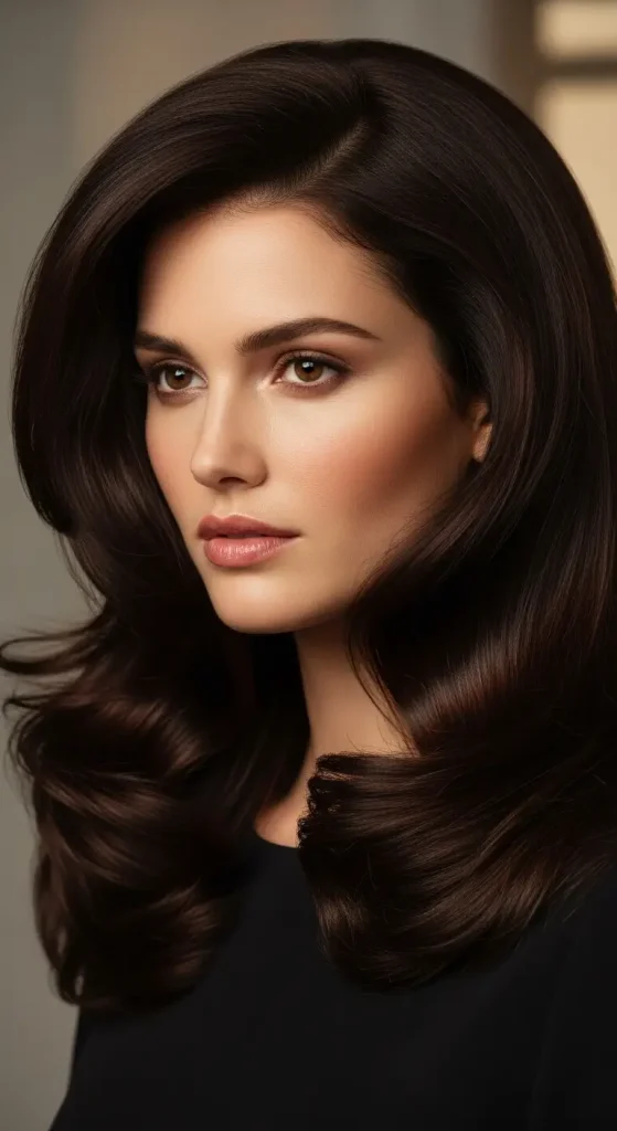 Deep Brunette Dark Brown Hair
