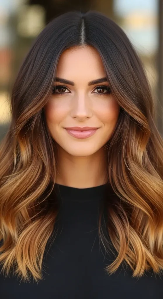 Deep Chocolate Brown with Bold Caramel Stripes