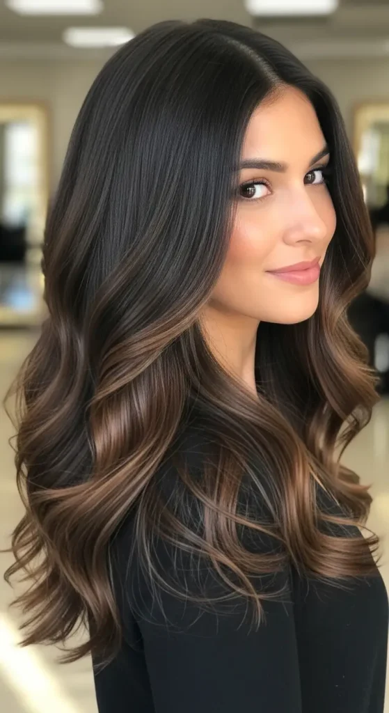  Espresso Balayage for a Deep Rich Look
