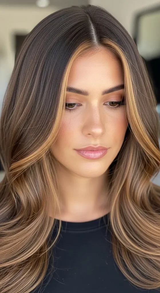 Face-Framing Caramel Highlights