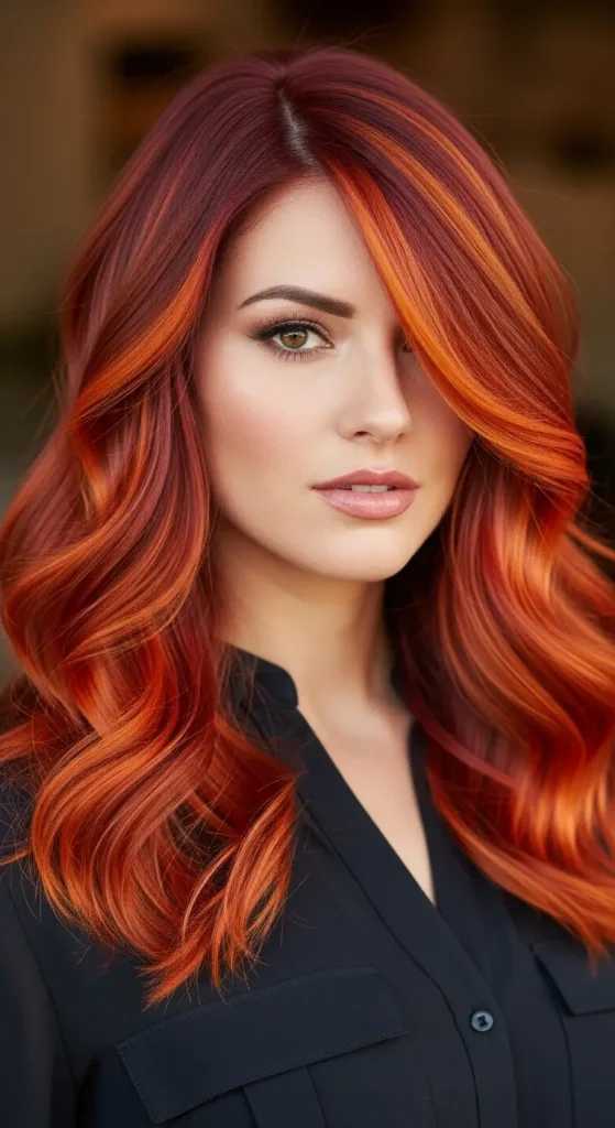 Fiery Copper Calico Hair