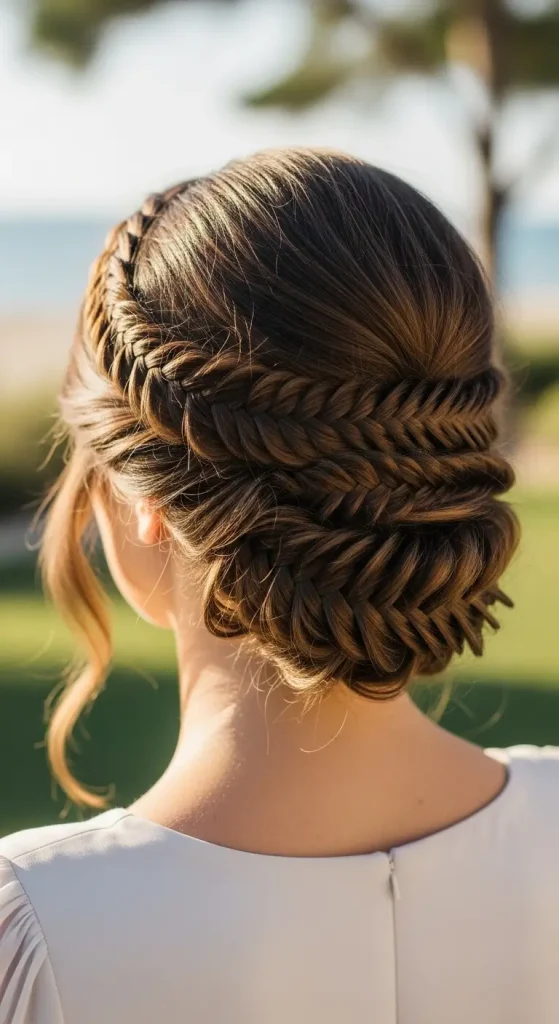 Fishtail Braid Updo