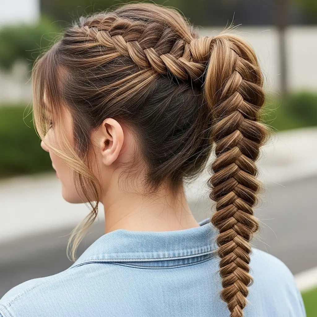  Fishtail Braided Ponytail