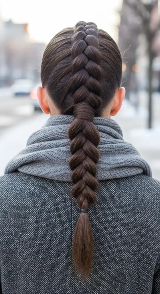 . French Braided Ponytail