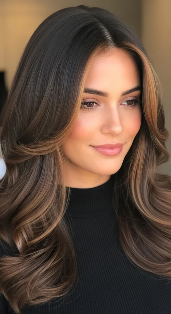 Glossy Dark Brown with Subtle Babylights