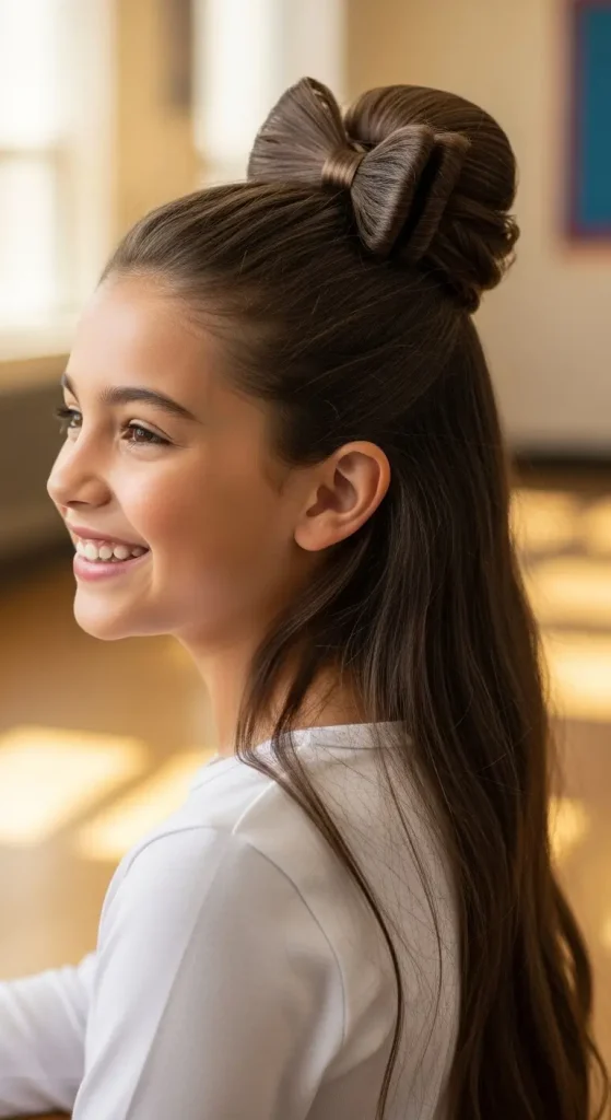 Half-Up Bow Bun