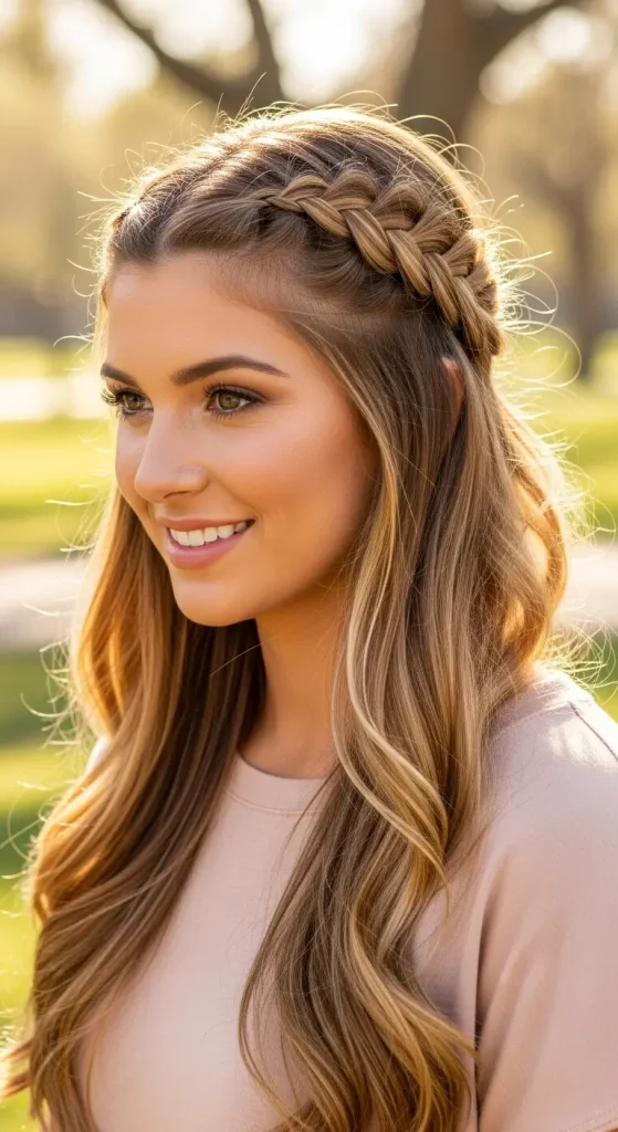 Half-Up Braided Crown