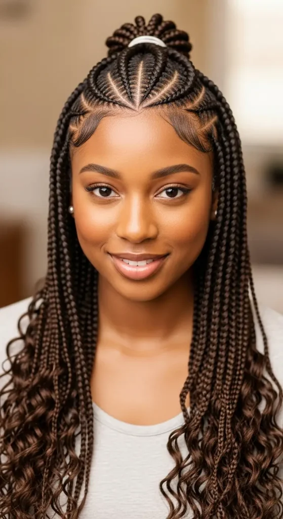 Half-Up Half-Down Braids