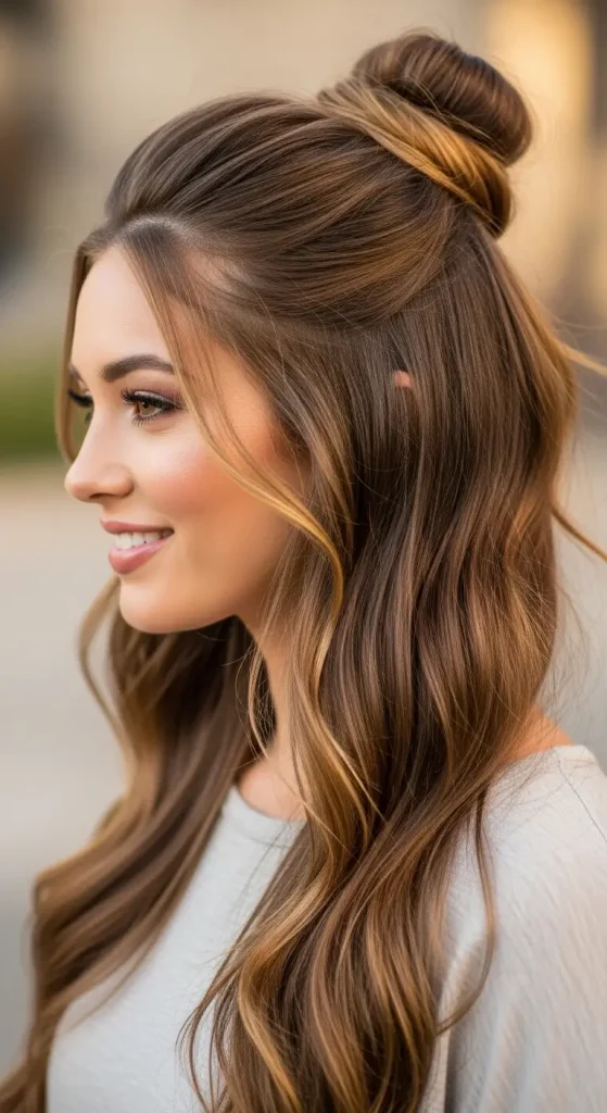 . Half-Up Half-Down Bun