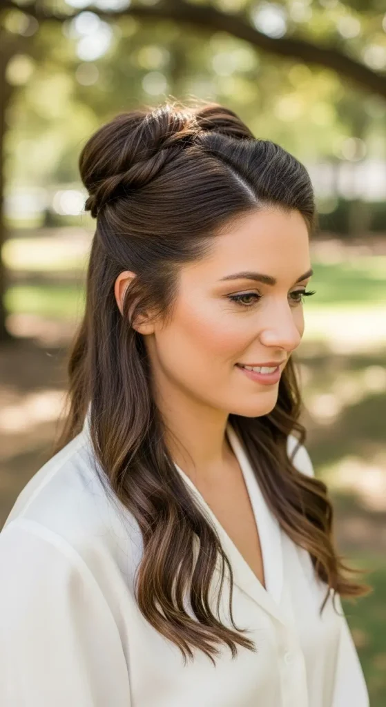 Half-Up Twisted Crown