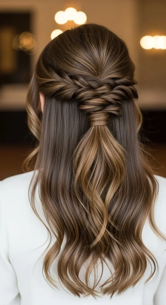Half Updo with Twists